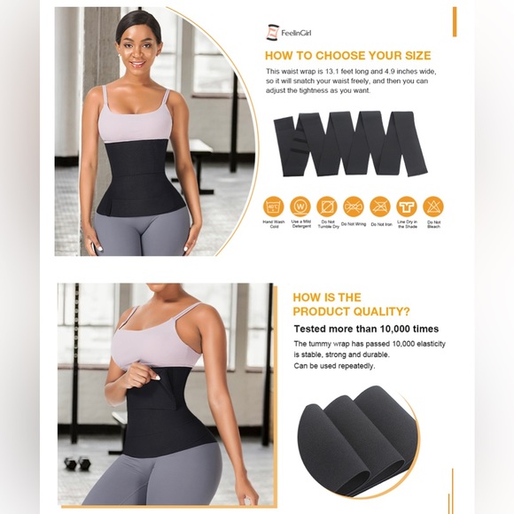 FeelinGirl Waist wrap Trainer , New - Picture 8 of 11